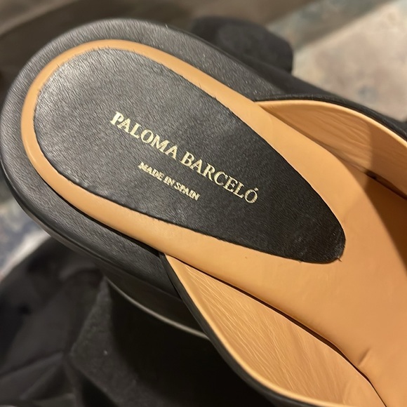 Paloma Barcelo made in Spain, black leather wedge, size 41 - Picture 5 of 12